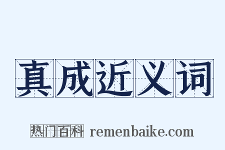 真成近义词是什么意思的图片